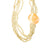 Wooden light yellow necklace