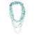 Long light blue necklace (70cm)
