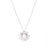 Silver plated necklace with cubic zirconia and freshwater pearl (47 cm)