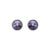 Silver plated stud earrings with dark purple swarovski stone