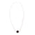Long chain necklace in silver with resin element (100 cm(