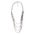 Long multi-layer necklace in silver (94 cm)