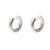 Thick stainless steel silver hoops