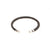 Dark brown pu leaher bracelet with freshwater pearls 
