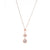 Stainless steel rose gold necklace with hanging elements 