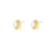 Gold plated matte stud earrings 