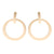 Long gold plated hoop earrings